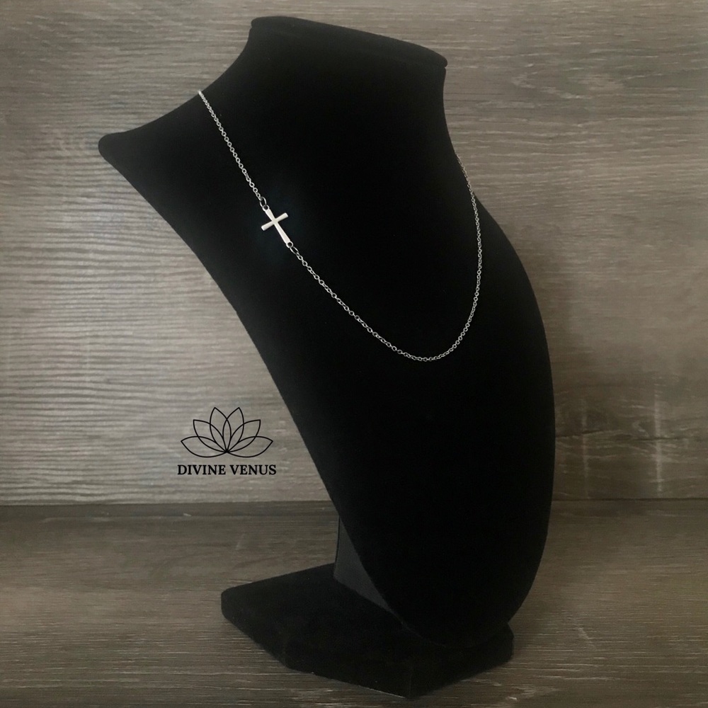 Sideways Cross Necklace